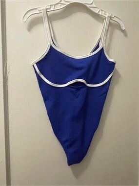 Target Blue One-Piece Body Suit with White Trim